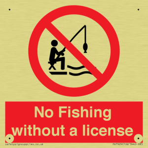 No Fishing without a license